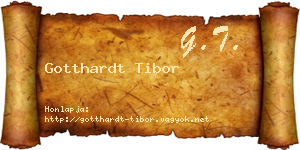 Gotthardt Tibor névjegykártya